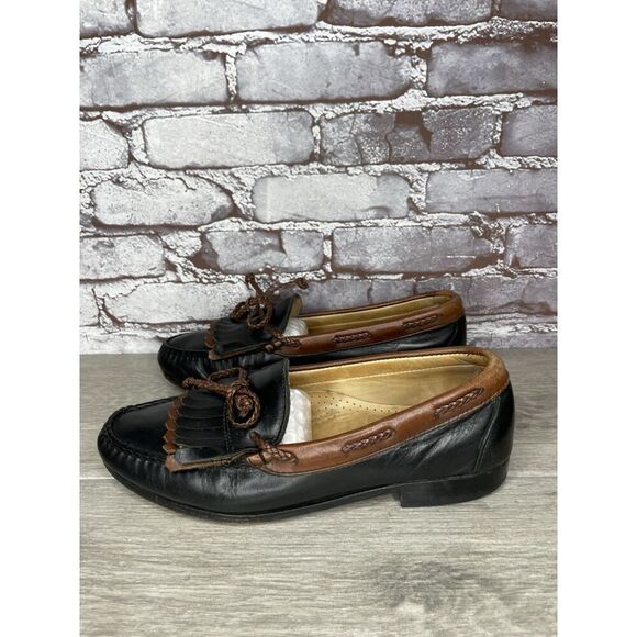Allen Edmonds Woodstock Brown Black Leather Kiltie Loafers Dress Shoes Men 9.5D main image 11